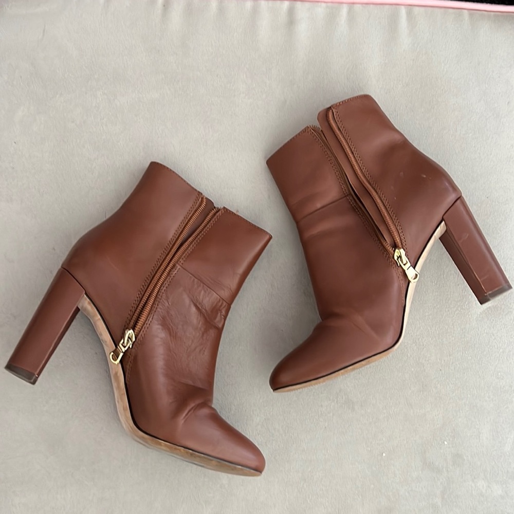 Ann Taylor Brown Leather Booties